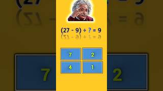 Solving 27  9 ÷   9  Simple Math Equation Explainedmaths shortsfeed [upl. by Auhsuj]