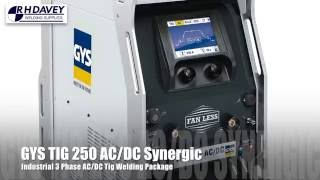 GYS Tig 250 ACDC 3 Phase Synergic Tig Welder  R H Davey Welding Supplies Ltd [upl. by Am]