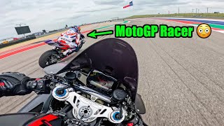 MotoGP RIDER MEETS STREET HOOLIGAN 😳  BMW M1000rr amp Ducati Panigale V4 SP2 COTA Track Day [upl. by Benedikta826]