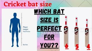 Cricket bat size chart  bat size according to height  bat size guide [upl. by Lejeune174]