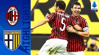 Milan 31 Parma  Kessie Romagnoli and Çalhanoğlu Score in Comeback Win  Serie A TIM [upl. by Keryt]