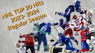 NHL Top 20 hits of the 20232024 regular season [upl. by Lebatsirc]