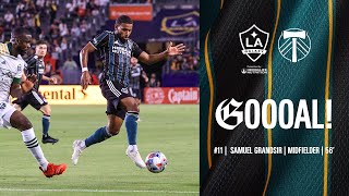 GOAL Samuel Grandsir scores his first goal for the LA Galaxy vs Portland Timbers [upl. by Airasor52]