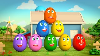 Learning Colors and Numbers Song  Colorful Eggs on the Farm Part  2 [upl. by Arual]