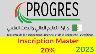 Inscription étudiants Master 20 sur progres 2023 [upl. by Llehsim]