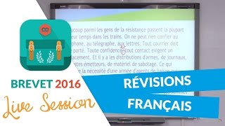 Brevet 2016  révisions de Français [upl. by Annaerb]