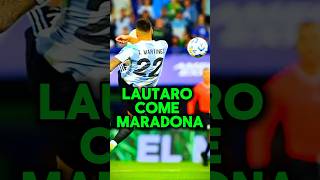 Lautaro Martinez come Diego Maradona lautaromartínez maradona calcio sport [upl. by Htiekel]