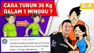 CARA MENURUNKAN BERAT BADAN 30KG DALAM 1 MINGGU  QNA DIET SANTUY EPS 1 [upl. by Nrevel]