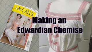 Using Pattern M7915 to make an Edwardian Chemise [upl. by Eelyab95]