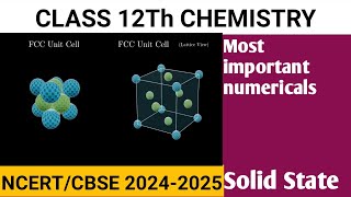 Solid state class 12th most imp numericals solid state neet2025 [upl. by Candless]