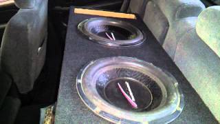 210quot Audiobahn DVC 4ohm subs in a ported box [upl. by Dnumyar]