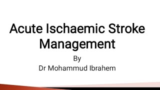 Reperfusion therapy of acute ischemic stroke [upl. by Rahs993]