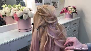 Wedding Hair Style Coadă Grecească Tutorial pas cu pas Греческая Коса hairstyle [upl. by Aramahs]