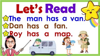 CVC sentences  Practice reading Reading tutorial for kids  Reading lesson kids [upl. by Ytirehc]