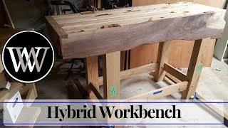 Hand Tool Woodworking Bench 4  Wood By Wright Roubo English Hybrid Workbench [upl. by Ahsertal]