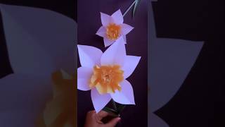 A Beautiful Daffodil Flower  Paper Flowers  RS CraftZone [upl. by Isus]