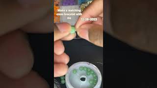 Making a matching cross ✝️ bracelet viralvideo tutorial youtubeshorts [upl. by Max524]