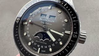 Blancpain Fifty Fathoms Bathyscaphe Complete Calendar Moon Phases 5054111070B Blancpain Review [upl. by Saylor776]