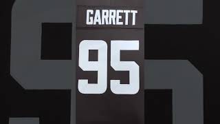 Cleveland Browns Myles Garrett Brown Player Game Jerseynfl rugby jersey [upl. by Marala872]