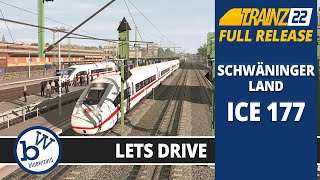 Trainz 22 FULL RELEASE  Lets Drive the ICE 177 session on the Schwäninger Land Route [upl. by Montfort86]