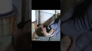 How to remove sewer Rusted Plug Cleanout Replace Fix Cleanout Plug [upl. by Llenod322]