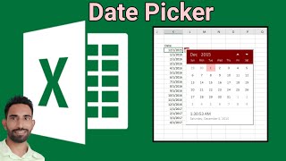 Date Picker in Excel 2007 to 2019  How to Add Date Picker In Excel  Date Picker [upl. by Spanjian]