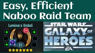 Naboo Raid Team for New SWGOH Players Score with GR Jedi Easy to Build and Play [upl. by Kerwin657]