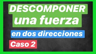 Como descomponer una fuerza en dos direcciones caso 2  CURSO de VECTORES Clase 22 [upl. by Lain]