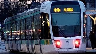 PARIS Porte de Vincennes  Tramway ligne T3a et T3b Livrée RATP [upl. by Marvel]