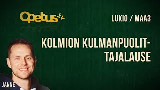 Kolmion kulmanpuolittajalause [upl. by Vachell665]