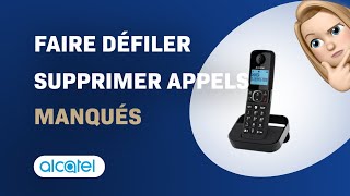 Comment Faire Défiler et Supprimer les Appels Manqués sur Alcatel F860 [upl. by Doelling]