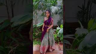 traditional silk pavadai thavani song aishucollections saree womensfashion [upl. by Nnayllek]