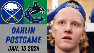 Rasmus Dahlin Postgame Interview vs Vancouver Canucks 1132024 [upl. by Allesor]