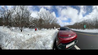 Mount Hallasan a Jeju winter drive [upl. by Selmore]