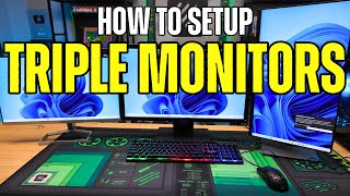 How To Setup Triple Monitors in 2024  StepByStep [upl. by Jyoti]