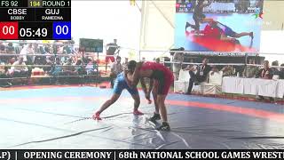 FS 92KG  194  CBSE BOBBY SINGH VS GUJ RAMEENA MANTHAN  68th NATIONAL SCHOOL WRESTLING CHAMPIONS [upl. by Tyika]