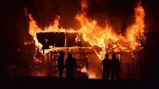 Dozens of firefighters battle large fire at Dunfermline school [upl. by Poliard]