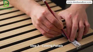 How to Install wood slat acoustic panelsDarekaou show you darekaou acousticpanels wallpanels [upl. by Schaeffer274]