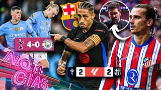 Barça vuelve a DEJAR puntos en LIGA  Humillan al CITY hay CRISIS  Cholo en LÁGRIMAS ¿se despide [upl. by Iridissa]