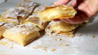 I prepare this delicious Greek dessert 3 times a week Bougatsa  Custard Pie with semolina [upl. by Melcher]