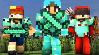 Omz and Roxy vs Cash and Nico vs Jeffy vs Johnny and Marty vs Crazy Fan Girls in Minecraft [upl. by Annayar873]