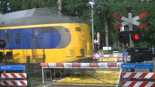 Spoorwegovergang Ermelo  Dutch railroad crossing [upl. by Amadus]