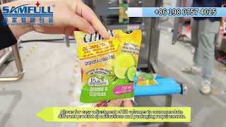 25g Lemon scented cleaning solution filling paste machineHigh efficiency automatic packagemachine [upl. by Arratal205]