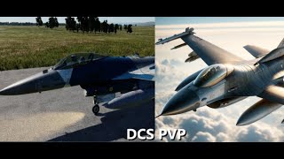 DCS Growling Sidewinder  F16 vs F15 Merge Over Mountains 60 Seconds [upl. by Durr656]