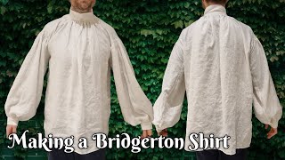 Making a Regency Linen Mens Shirt  Dressing Mr Bridgerton  Part 1 [upl. by Yreffeg]