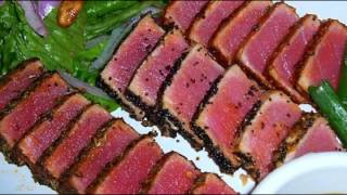 Recipe Seared Ahi Tuna Steaks [upl. by Kos]