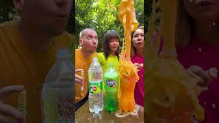 7up Fanta Est VS Mentos shorts by GamGam Family [upl. by Hceicjow]