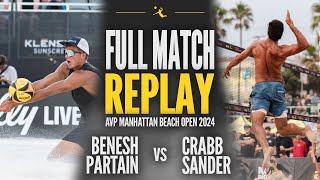 BeneshPartain vs TaCrabbSander  2024 AVP Manhattan Beach Open Quarterfinals [upl. by Novelia304]