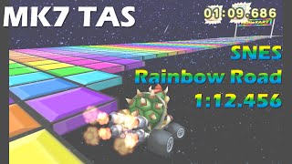 MK7 TAS SNES Rainbow Road  112456 [upl. by Madid]