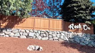 Rockery retaining wall and fence [upl. by Yanetruoc879]